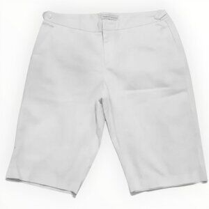 Bamboo Traders White Bermuda Shorts Womens Plus Size 16 Pockets Adjustable Waist